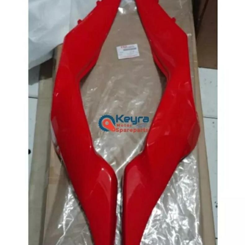 BODY GSX R150 KIRI KANAN SET MERAH ASLI ORINAL SUZUKI SGP