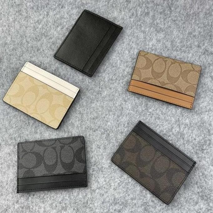 

READY [SIAP DIKIRIM] COCH 58110 Card Holder WALLET in Signature Canvas Card Case NEW