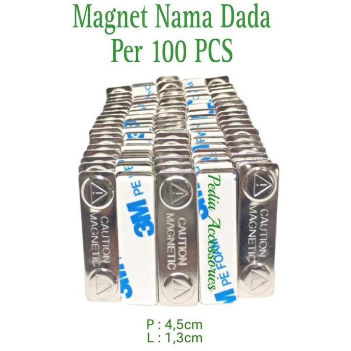 

READY Original Premium Magnet Nama Dada Magnet Name Tag - per 100pcs NEW