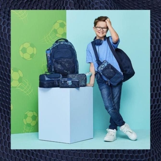 

SMIGGLE PENCIL CASE HARDTOP MESH SOCCER BLUE ORIGINAL TEMPAT PENSIL Kualitas Original