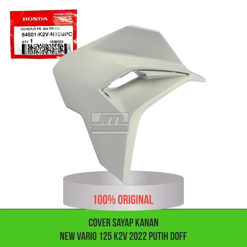 Cover sayap kanan kiri new vario 125 K2V putih doff 64501-K2V-N30MPC 64601-K2V-N30MPC