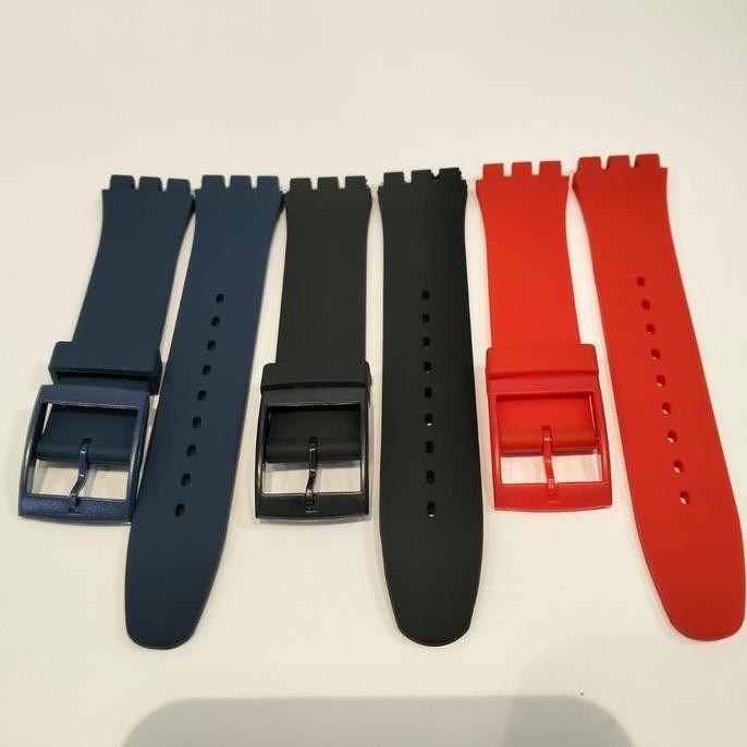 baru Strap Tali Jam Swatch 19mm Original Oem Rubber Strap Swatch Silicone
