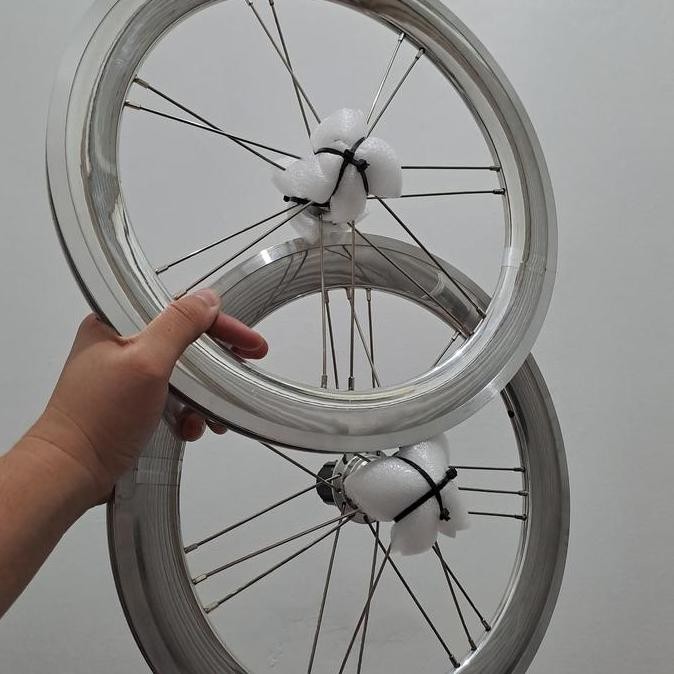 TERBARU - wheelset silverock 16 349 v brake vbrake hub silverock not mialo deca