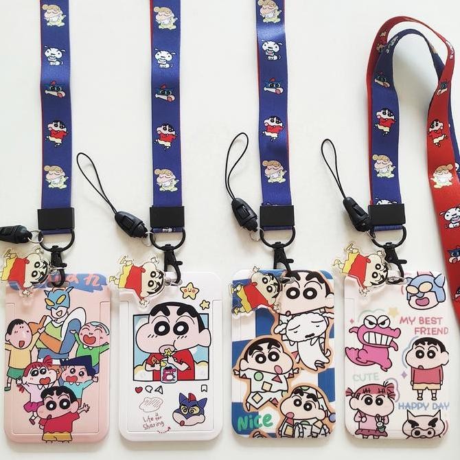 

READY ID Card Holder Name Tag Lanyard / Kalung Wadah Kartu Shinchan Lucu NEW