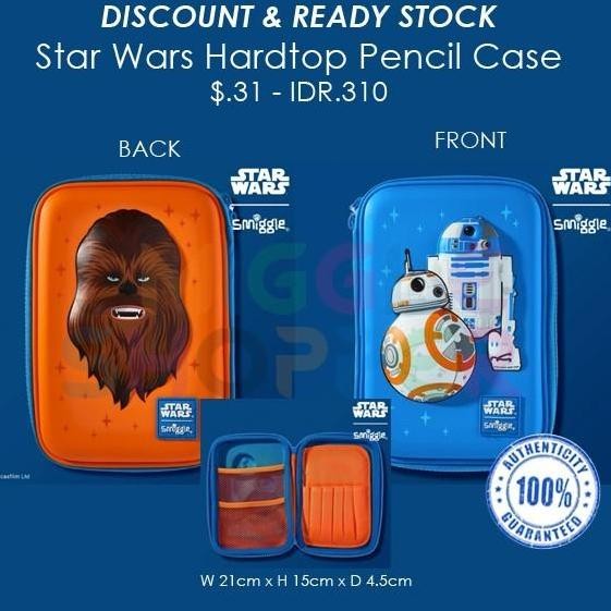 

Terlaris ! Promo Terbatas!!! Smiggle Ori Stars Wars Hardtop Pencilcase Terbaru Kualitas Original