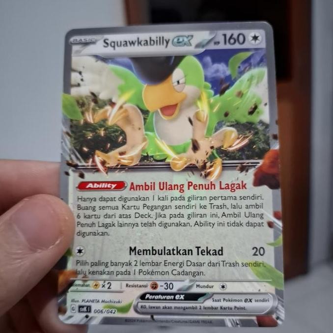 SQUAWKABILLY EX NON FOIL POKEMON TCG INDONESIA