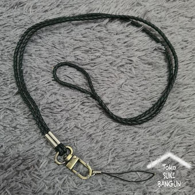 

READY Tali Lanyard Name Tag ID Card Strap TPU Braided Brassed Hook NT-009 NEW