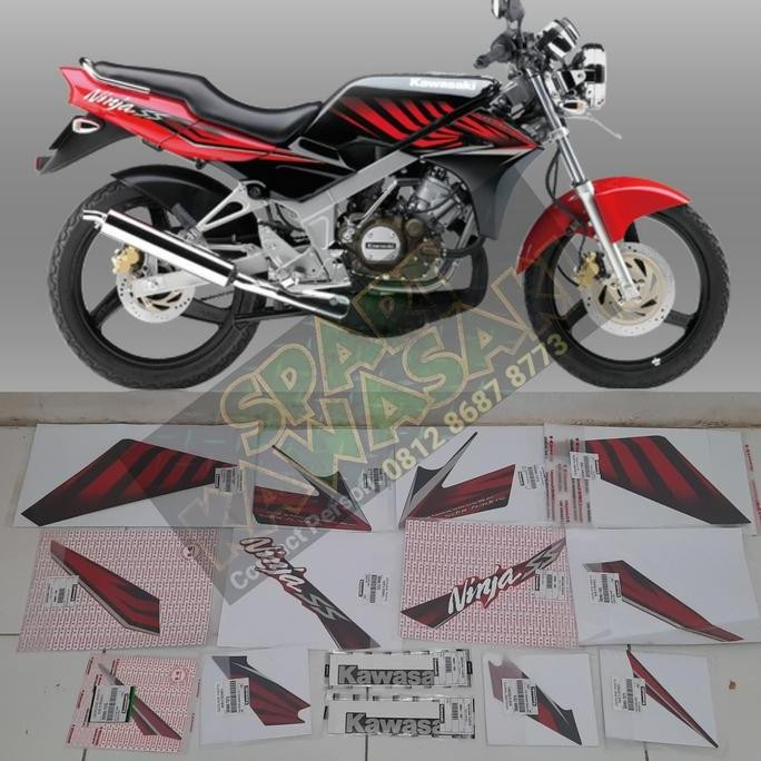 Stiker sticker stripping lis striping Ninja SS 150 Merah 2014 Original