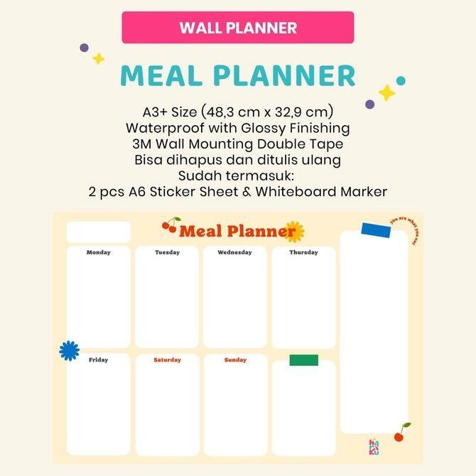 

READY Weekly Meal Planner - Wall Planner NEW