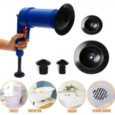 High Pressure Air Drain Blaster Pump Plunger Sink Clog Remover Cleaner