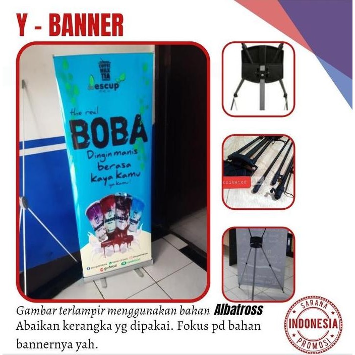 y banner ukuran 60x160cm