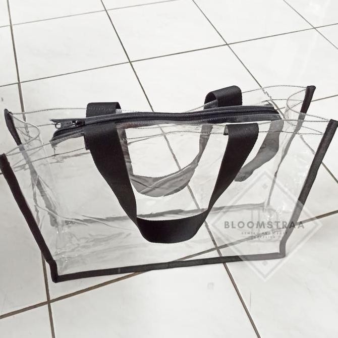 baru Tas Mika transparan resleting Tas Souvenir transparant zipper Tote Bag