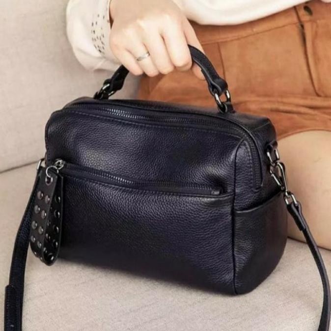 baru tas kulit asli wanita garut selempang kulit sapi tas wanita Garut asli