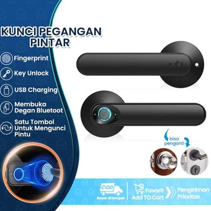 Pintu Kamar Tidur Dalam Ruangan Pintu Kayu Kunci Sidik Jari Kunci Sidik Jari Rumah Kunci Pintar Kunc