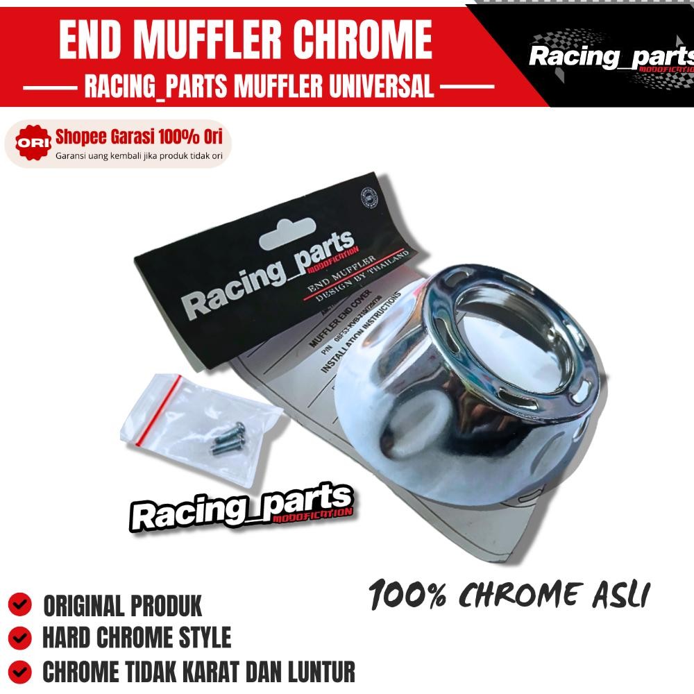 Premium End Muffler end cup chrome moncong knalpot vario125 150 Pcx Asli Chrome original racing part