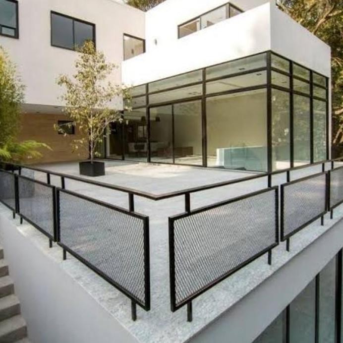 Railing Balkon Reling Tangga Pagar Pembatas Bahan Expanda Mes