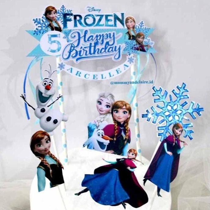 Cake Topper Frozen Anna/Hiasan Kue Anna/Cake topper Custom