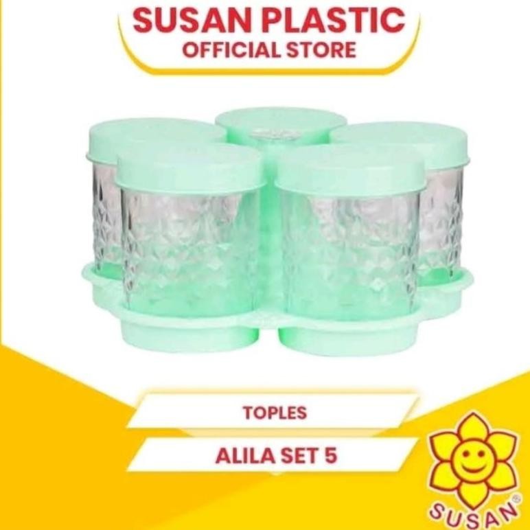 Toples + Nampan/ Toples Set 5In1/ Toples Warna Bunga/ Toples Nampan/ Toples Set Lebaran/ Toples Isi 
