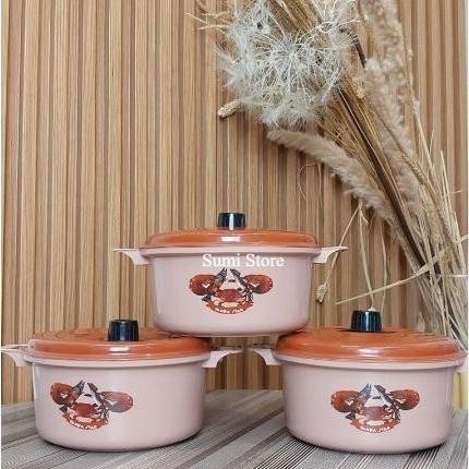 Mangkuk Panci Prasmanan Plastik Capucino Dengan Tutup/Basi Prasmanan Dengan Tutup 22 Trending