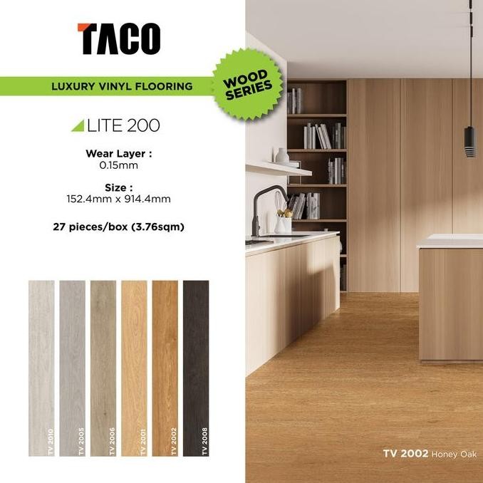 TACO Lantai Vinyl 2mm - Vinyl Plank TACO Tebal 2mm