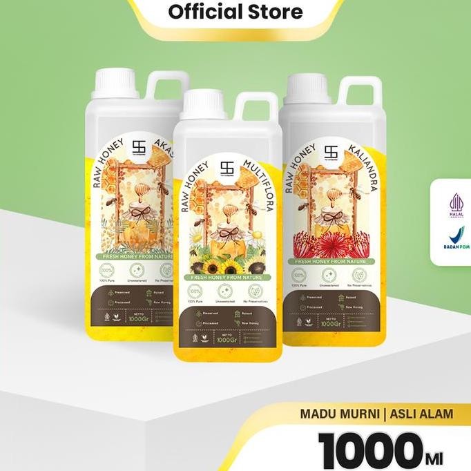 

[ MDstore ] Madu Murni Raw Syams Honey 1 Kg Organik Pure Natural Original Asli