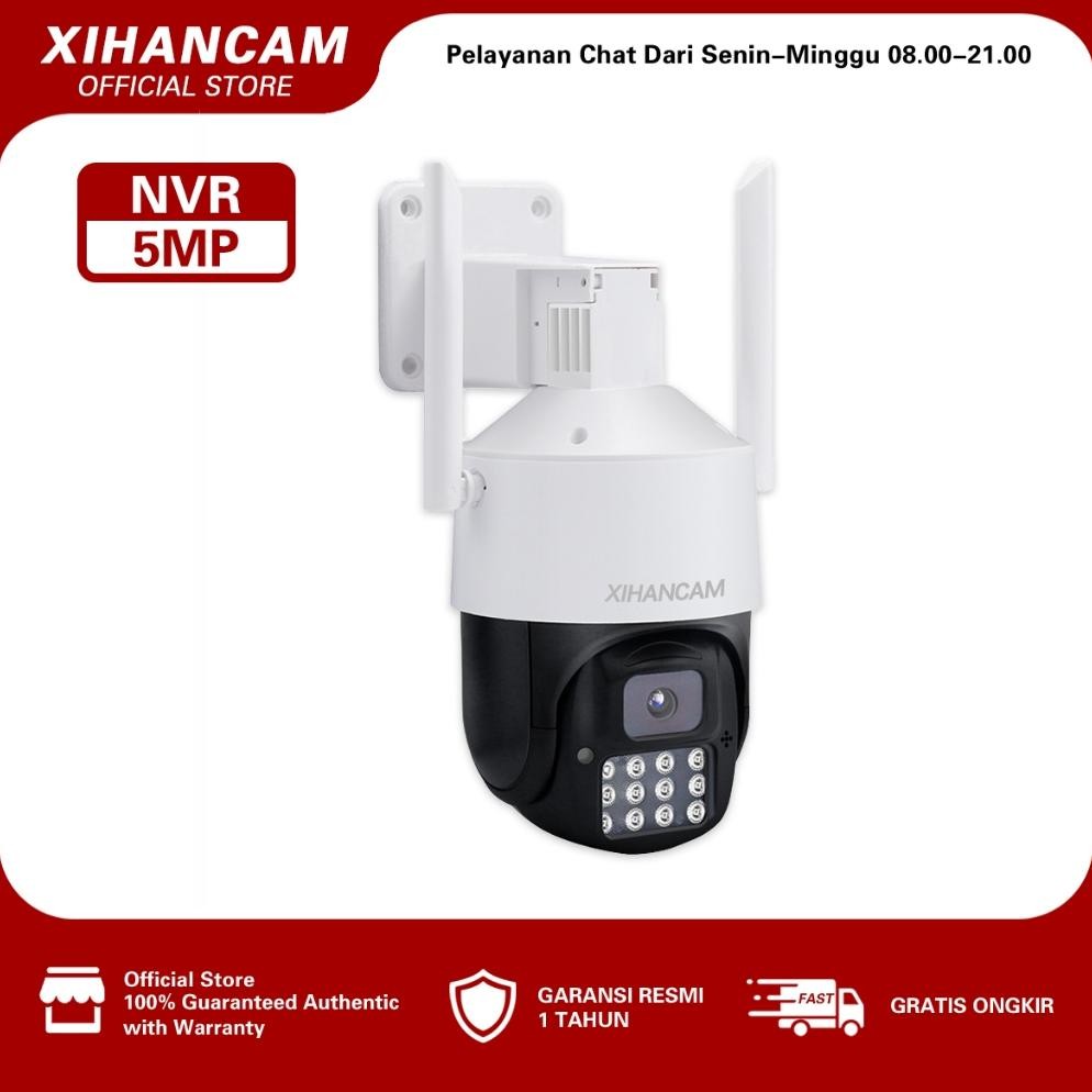 NEW XIHANCAM 5MP CCTV Outdoor Wifi Waterproof Smart IP Kamera Zoom 360 PTZ CCTV Wifi Jarak Jauh Lewa