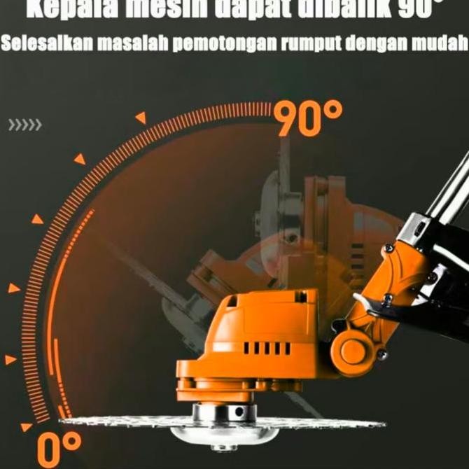 Terbaru Mesin Potong Rumput Shining Baterai Seri 99V Lengkap Potong Rumput Cordless