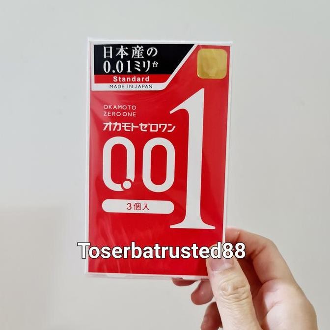 Okamoto Kondom 001 non Latex isi 3pcs Standar Lubricants Ori Jepang