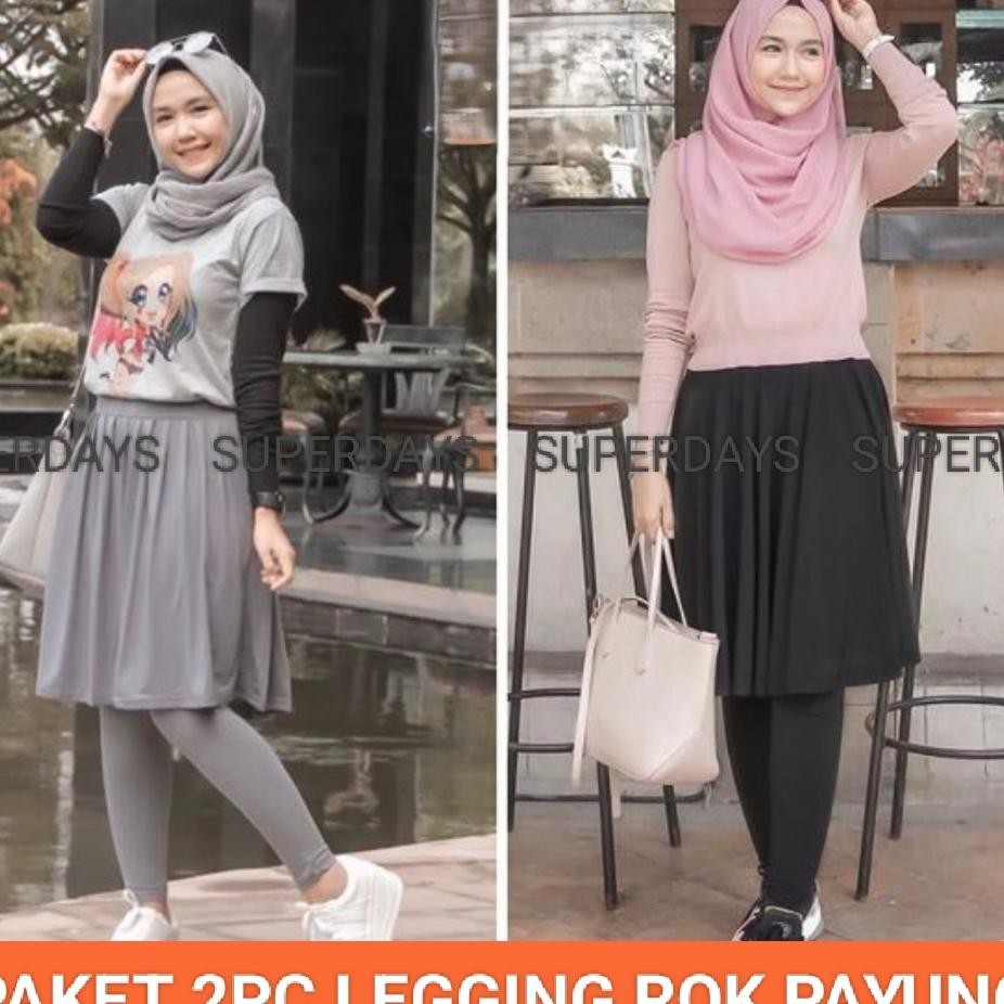 Legging Rok Wanita Sport Rok Legging Wanita Olahraga Celana Rok Legging