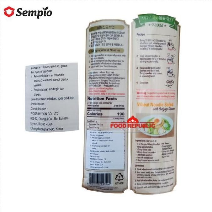 

Sempio Wheat Noodle Chewy & Thin 1.5 Kg Mi Kering Korea Halal Kualitas Terbaik Harga Termurah