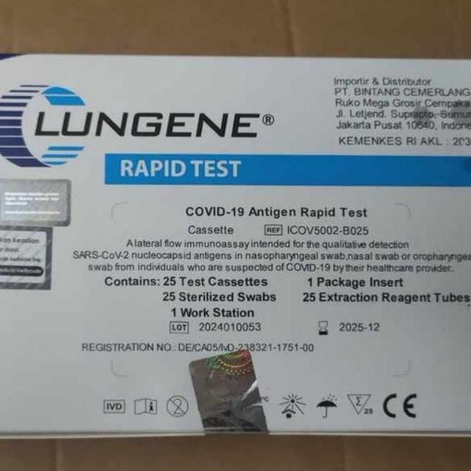 Swab Test Lungene Kemenkes Lot Terbaru
