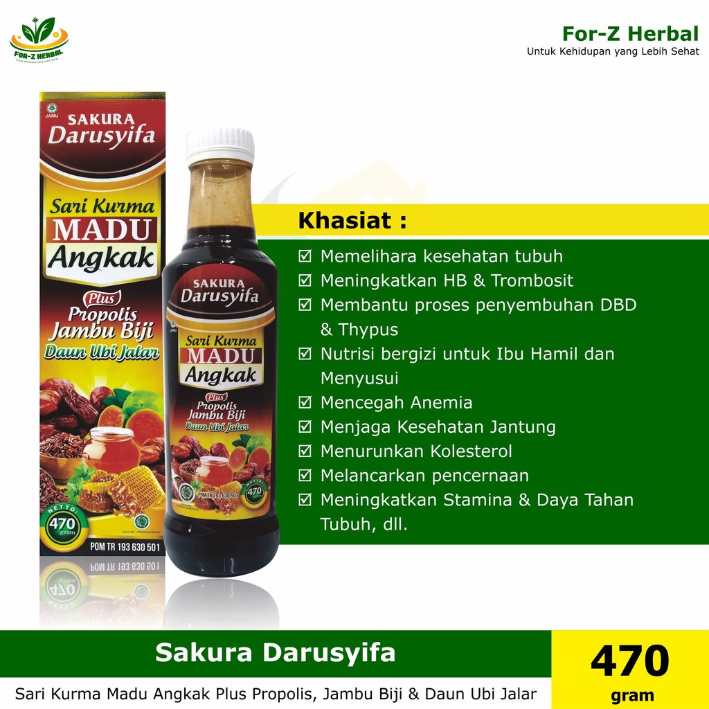 

Nafariz724 Sakura Darusyifa Sari Kurma Madu Angkak - 470 Gr