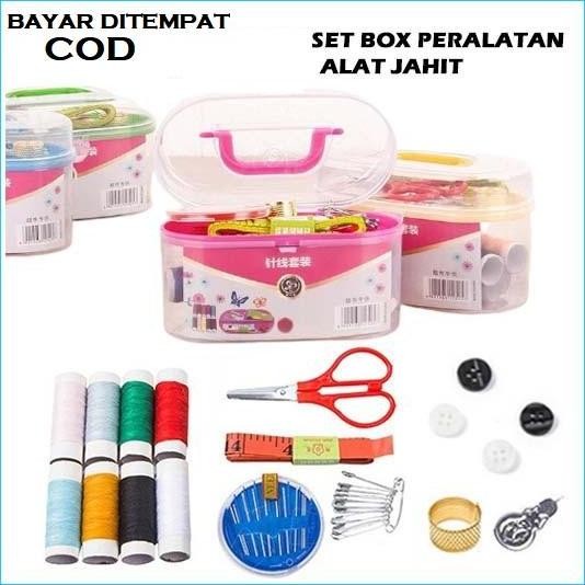 Set Kotak Alat Jahit Lengkap - Peralatan Menjahit - Jarum Jahit Tangan