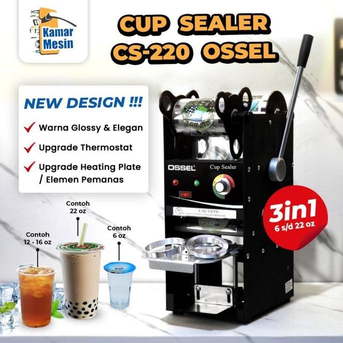 Mesin Cup Sealer 22OZ Cup Sealer Gelas 22 Oz Tutup Gelas Plastik