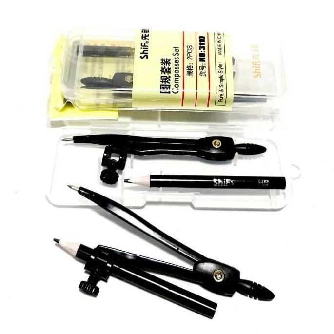 

Up Harga Grosir ( 1Dus / 12Pcs ) Jangka Besi Hitam Anti Karat Plus Isi Pensil No-3110/307
