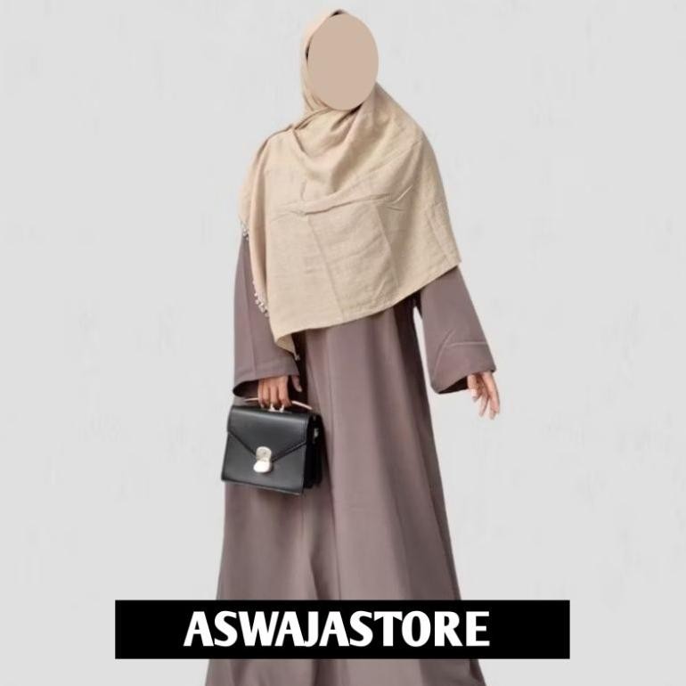 Sale Gamis Abaya Polos Turkey Set Hijab - Remaja Aesthetic | Busui Frendly | Dress Arab | Basic Hita