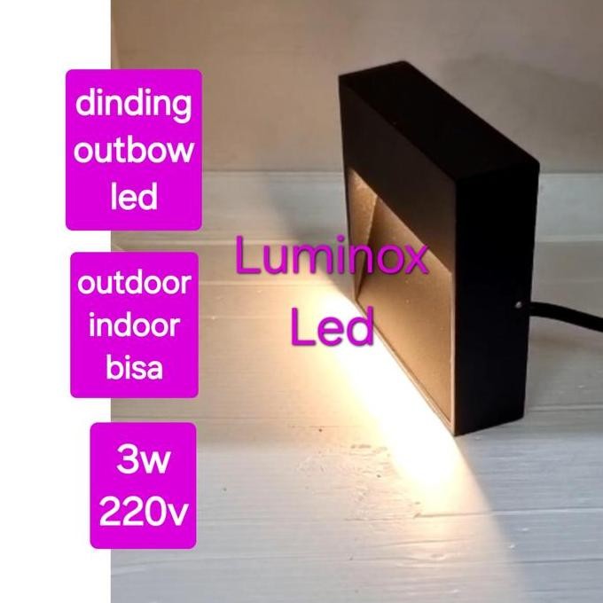 lampu dinding outdoor 3w 3watt / wall lamp taman led 3 watt outbow 220