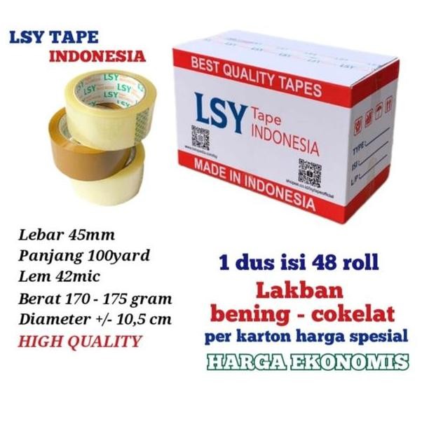 

Lakban Bening Cokelat Ter Lsy Tape 1 Dus Isi 48Roll 100Yard Cho