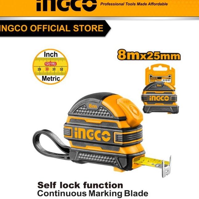

Ingco Hsmt8251 Tape Measure Meteran Tape Steel 8Mx25Mmd