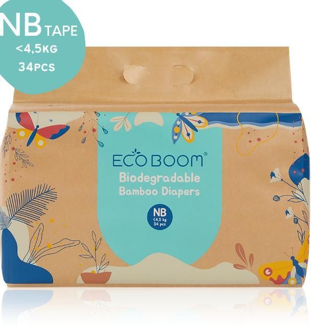 Eco Boom Bamboo Diaper Nbs Mpopok Tape Bayi Eco Friendly Diaper