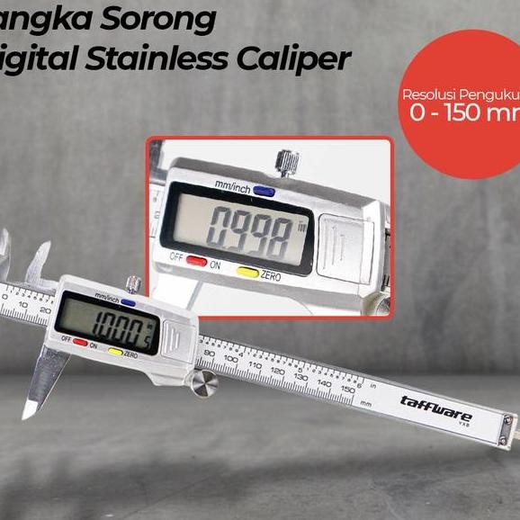 

Taffware Jangka Sorong Kaliper Smat Dital Stainless Steel 150Mm
