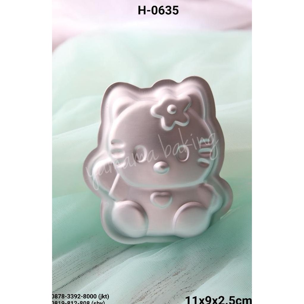 H-0635 LOYANG CETAKAN BENTO PUDDING CAKE TUMPENG COKLAT HELLO KITTY