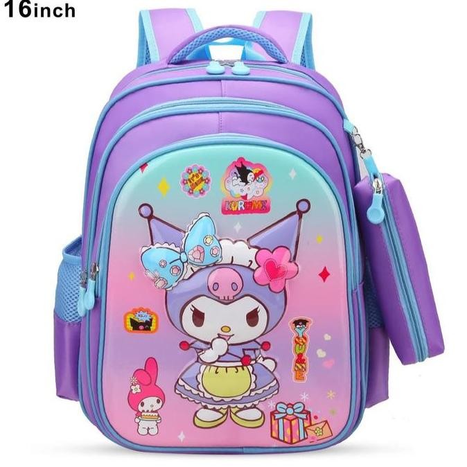 

Spesial 16Inch Tas Ransel Tk Kuromi Melody Sanrio Ransel Anak Sekolah Free Gantungan Tempat Pensil