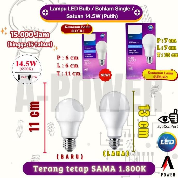 Ph*l*ps - Lampu LED Bulb/Bohlam 14,5W (Putih)