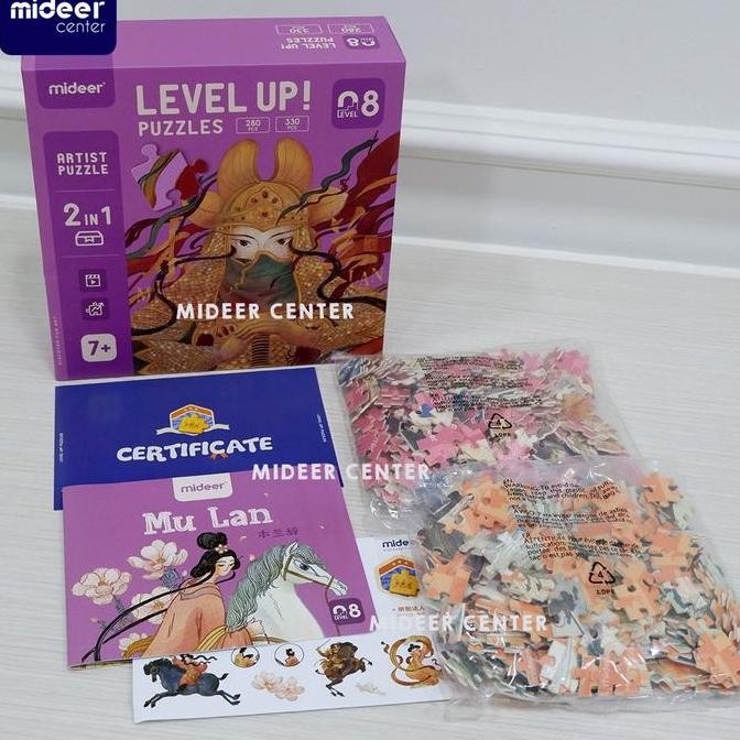 Mideer Artist Level Up Puzzle Level 8 Mulan Mainan Edukasi Anak