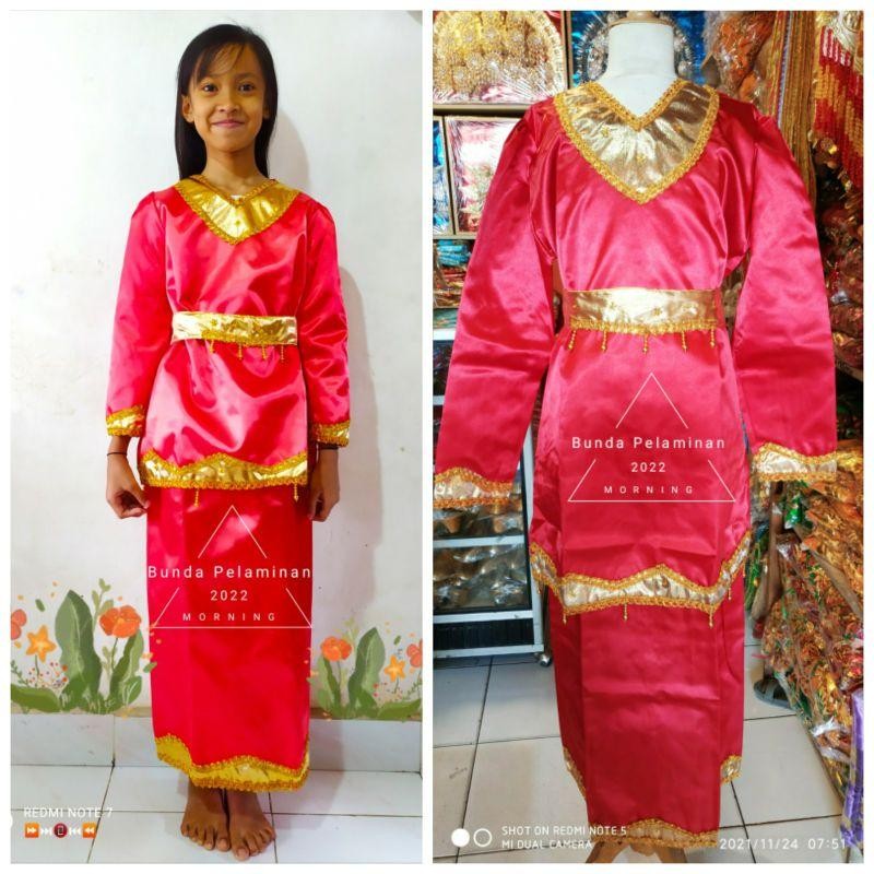 Baju Karnaval Anak Minang / Baju Tari / Baju Karnaval Minang Anak Perempuan / Baju Tari Minang Anak 