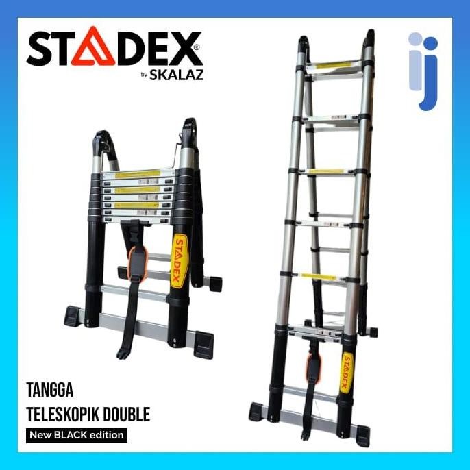 TERBARU - Tangga Teleskopik Double 6.6 meter STADEX by Skalaz Aluminium