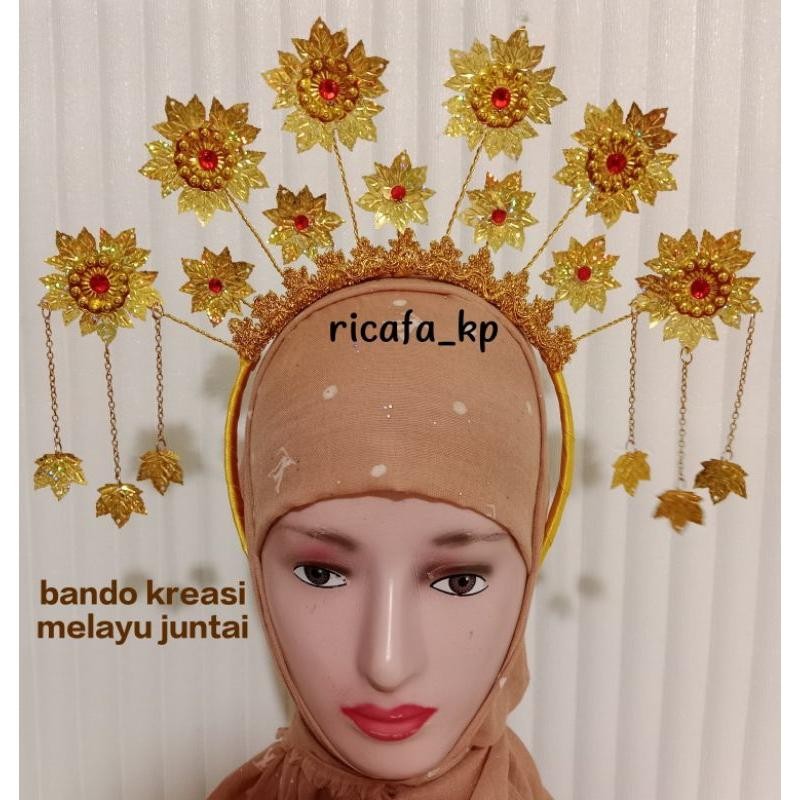 Pcs Bando Melayu - Bando Melayu Juntai - Bando Tari Adat Melayu - Aksesoris Kepala Adat Melayu -Band