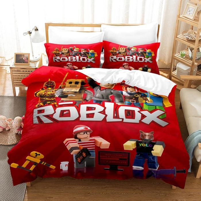 Sprei Katun Minecraft Roblox / Selimut / Sarung Bantal