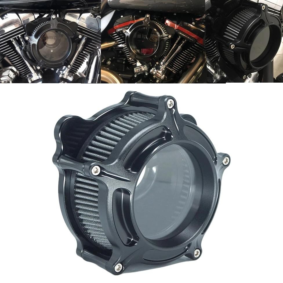 RSD Turbine Clarion Air Cleaner Matte Black Intake Filter For Harley Sportster Iron Softail FXSTF To